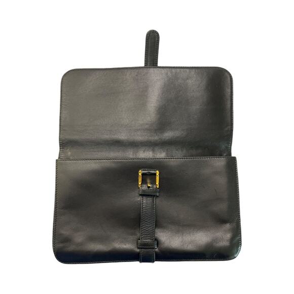 Loewe Anagram Clutch Black Leather Sleek Minimalist Spanish Designer Luxury - Picture 14 of 15